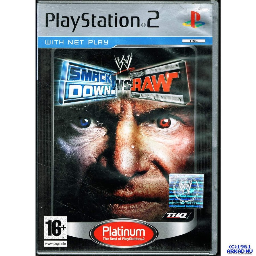 WWE SMACKDOWN VS RAW PS2 PLATINUM Köp från arkadnu på Tradera (591035886)