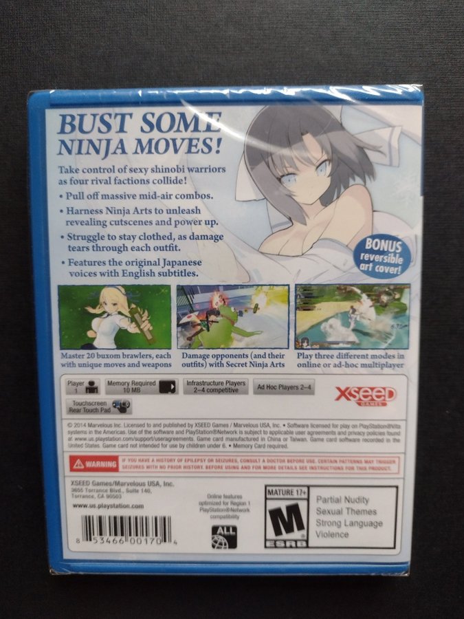  SENRAN KAGURA SHINOVI VERSUS - 'Let's Get Physical' Limited  Edition - PlayStation Vita : Xseed Jks: Video Games