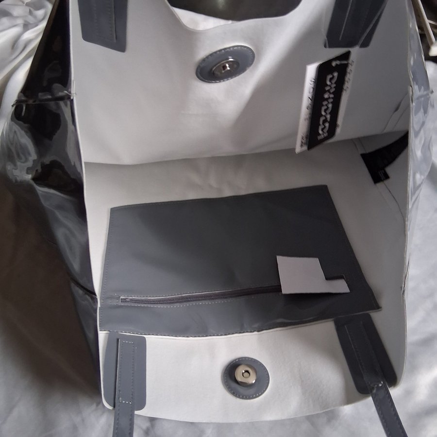 H&M grå shopper väska Köp på Tradera (699255739)