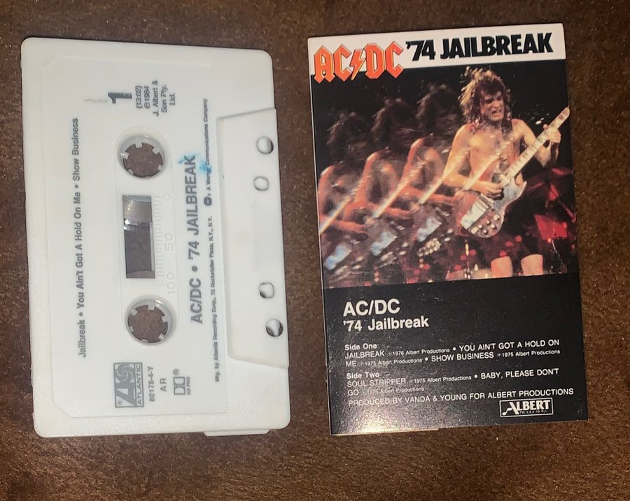 AC/DC CASSETTE '74 Jailbreak 1984 You Ain't Got A 