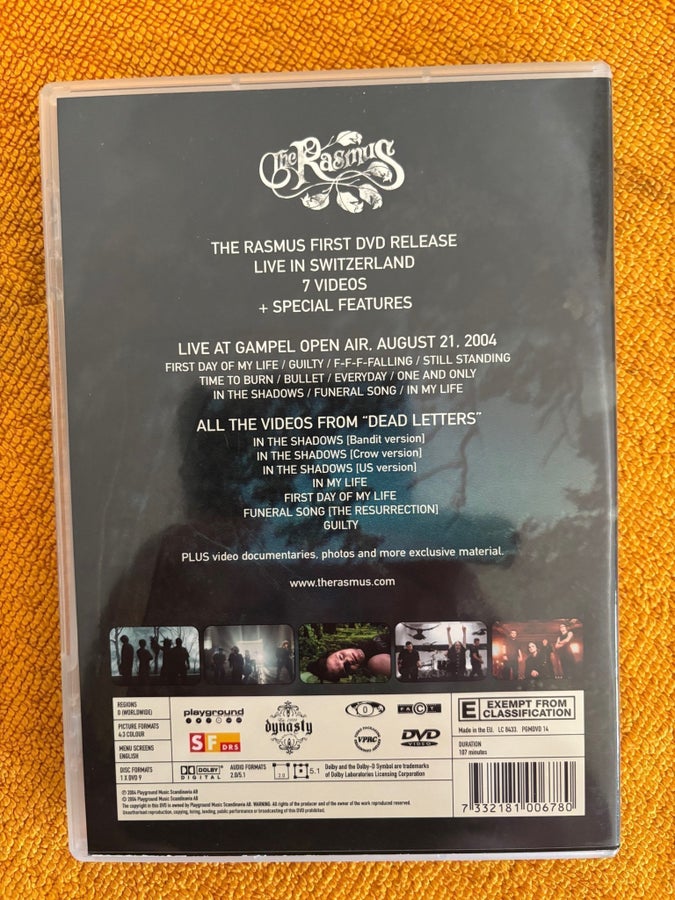 The Rasmus - Live Letters DVD Obruten inplastad | Köp på Tradera