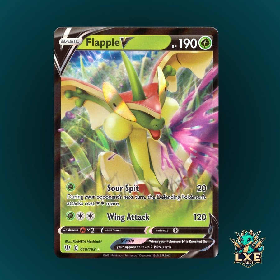 flapple v pokemon card value Flapple V (018/163) – GoldenFishGames main image 1