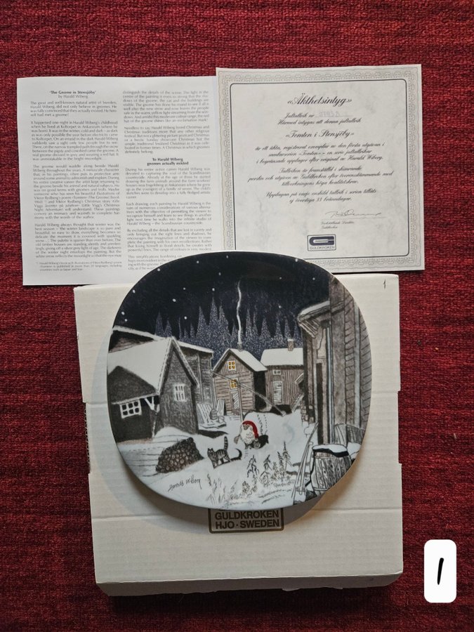 GULDKROKEN Harald Wiberg Jultallrikar | Köp på Tradera (706824050)