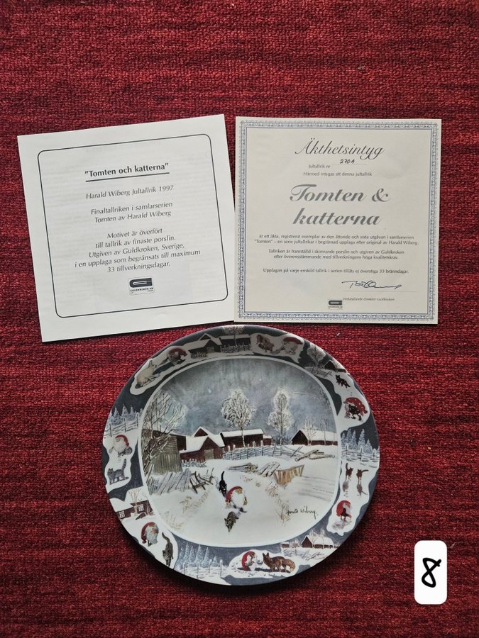 GULDKROKEN Harald Wiberg Jultallrikar | Köp på Tradera (706824050)