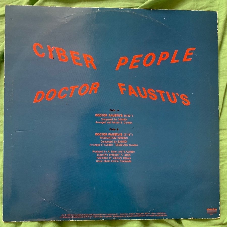 Cyber People - Doctor Faustu's (1986, Stamina R.. | Köp på Tradera