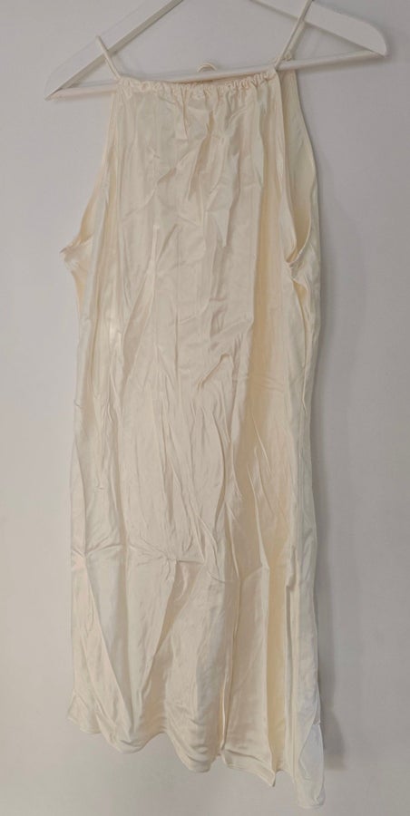 arket bias cut slip dress ARKET Bias Cut Maxi Dress With Low Cowl Back in Black