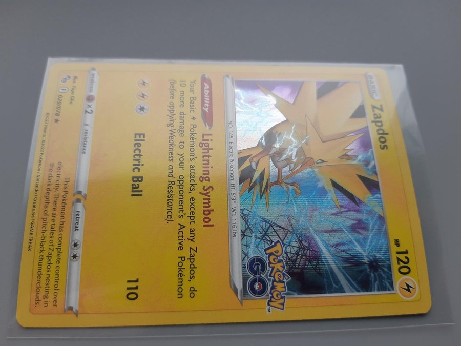 Zapdos Holo - Pokémon Go Pokémon card 029/078