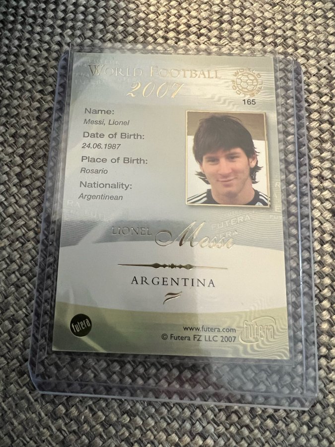 2007 Futera Lionel Messi #165 2007 Futera World Football - Lionel
