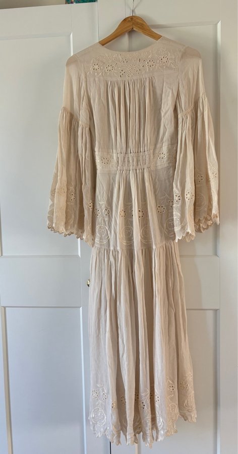 open lace back dress Imogen Pink Floral Print Strapless Maxi Dress - US 14 main image 1