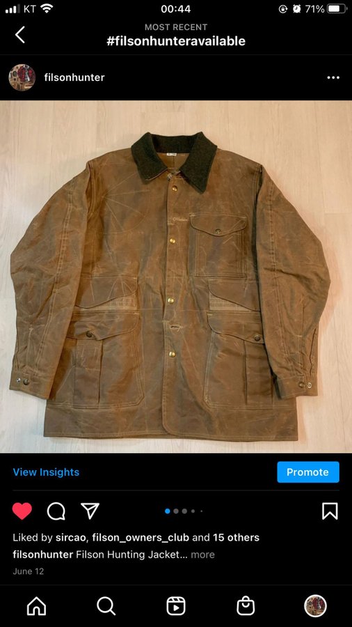 filson weekender jacket