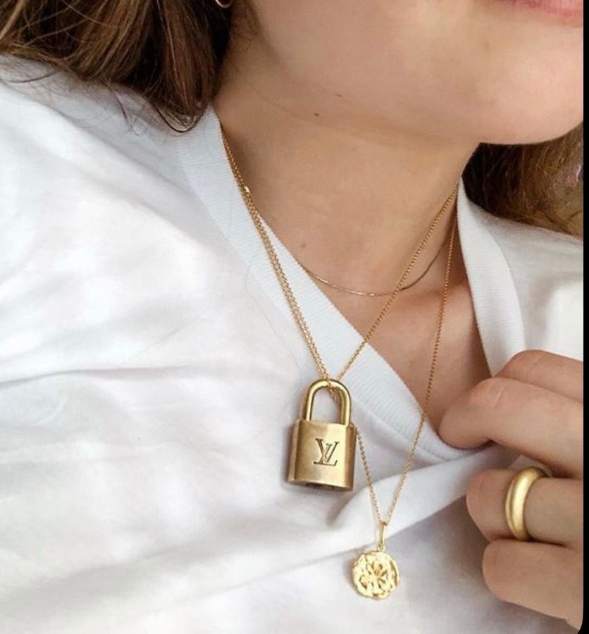 Louis Vuitton Padlock Halsband Necklace Ls ms.. | Kp p Tradera  (734697727)
