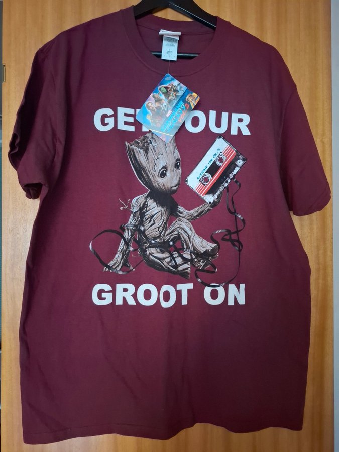Maglietta Uomo Guardians Of The Galaxy – Groot Rosso – Cotone – Taglia XL