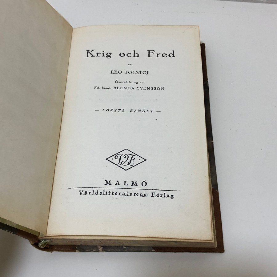 Krig Och Fred Av Leo Tolstoj Första.. Köp från Footly på Tradera