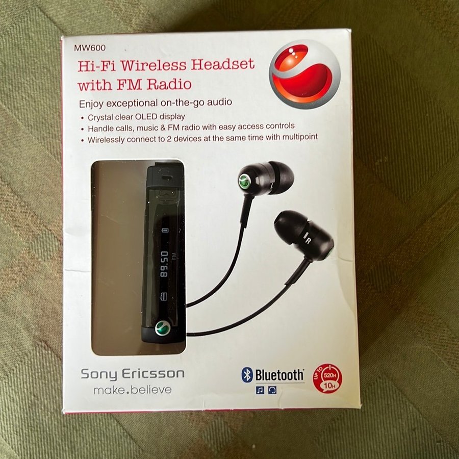 ソニーエリクソン ワイヤレスイヤホン MW600 ブラック sony ericsson ワイヤレスステレオヘッドセット MW600 ソニー ワイヤレスイヤホン