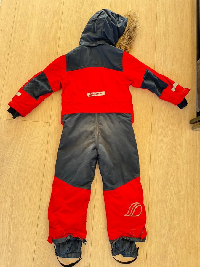 Didriksons röd vinteroverall, storlek 110 Köp på Tradera (697638430)