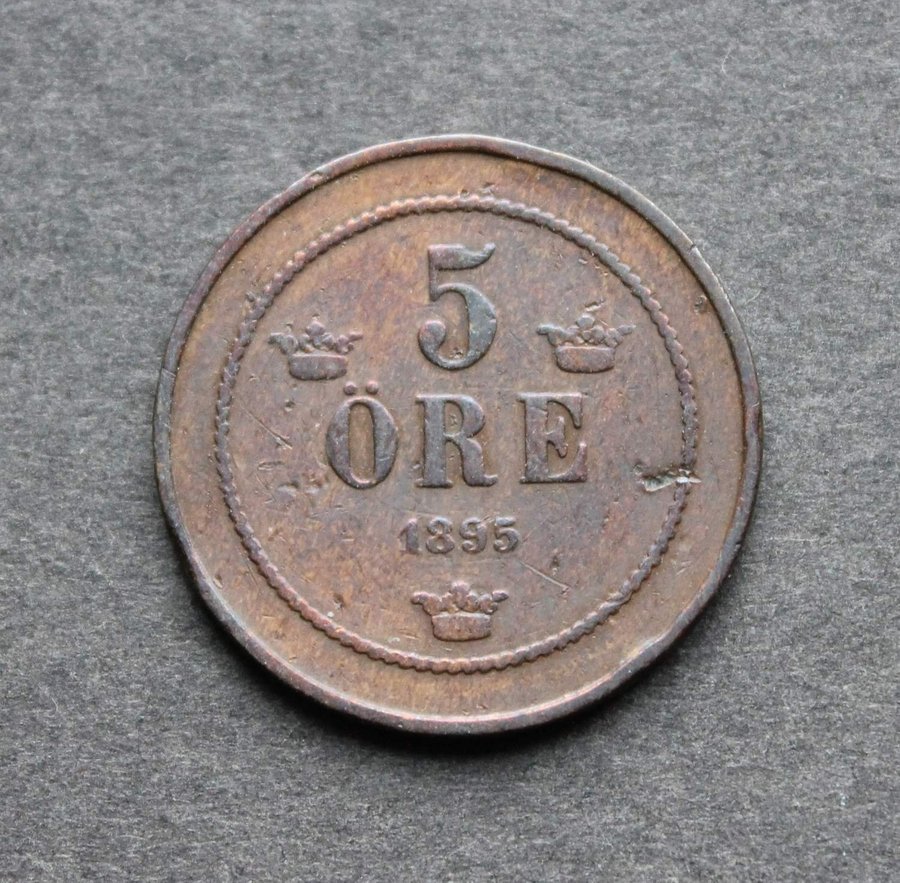 Sverige 5 Ore 1895 Km 757 369679686 Kop Pa Tradera