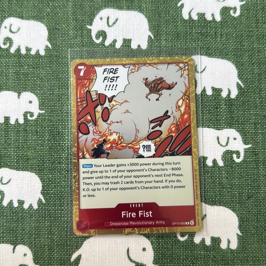 one piece card game fire fist OP05-019 R JAP Fire Fist Rare Event Card