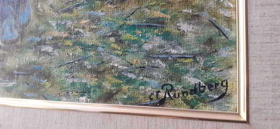 Skogspromenad, Oljemålning - Carl-Erik Rundberg. | Köp på Tradera ...