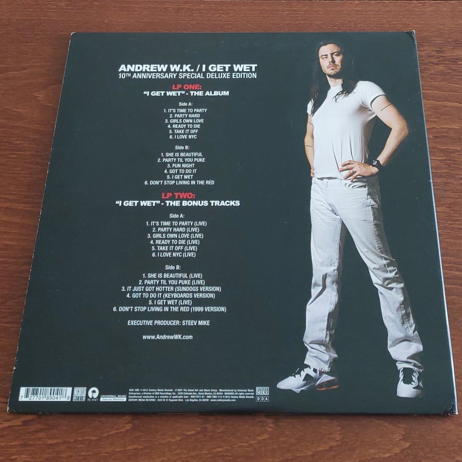 Andrew W.K. - I Get Wet (LP, Album, RE, Whi + L.. | Köp på Tradera