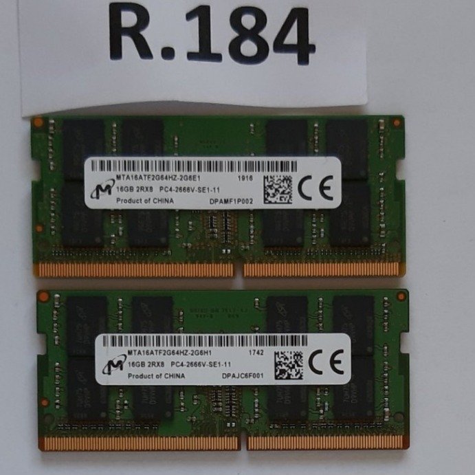 M icron 2RX8 PC4-2666V-SE1-11 32GB X2