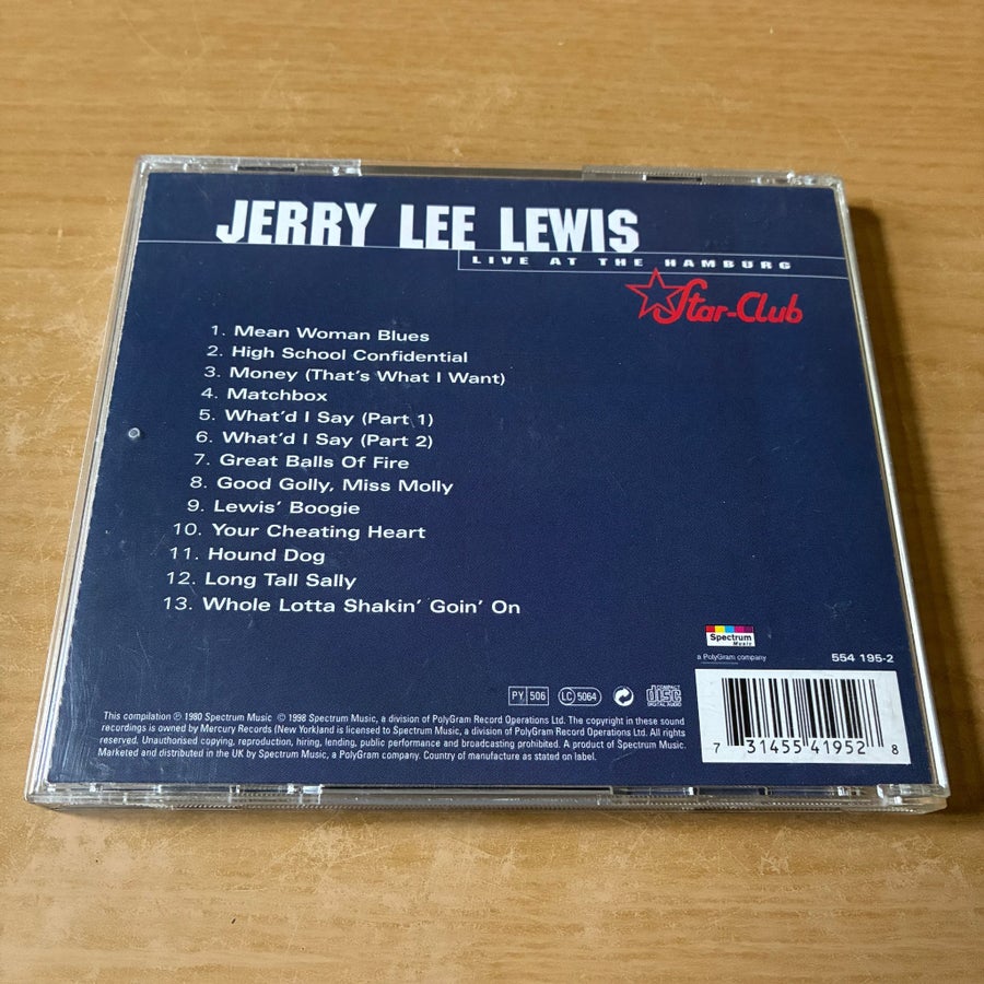 Jerry Lee Lewis - Live At The Hamburg Star-Club. | Köp på Tradera