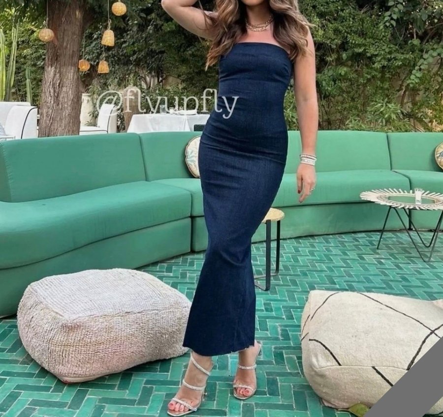 Zara The Fitted Denim Dress Medium Blue, storle.. | Kp p Tradera  (727333698)