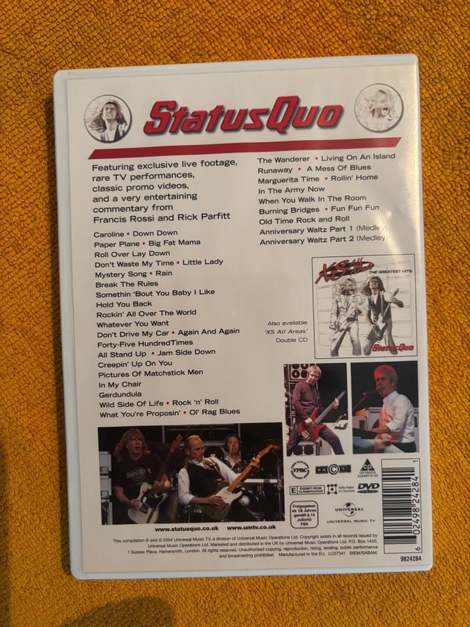(未使用･未開封品)Xs All Areas: Greatest Hits [DVD] Status Quo – XS All Areas The Greatest Hits – DVD (DVD-Video