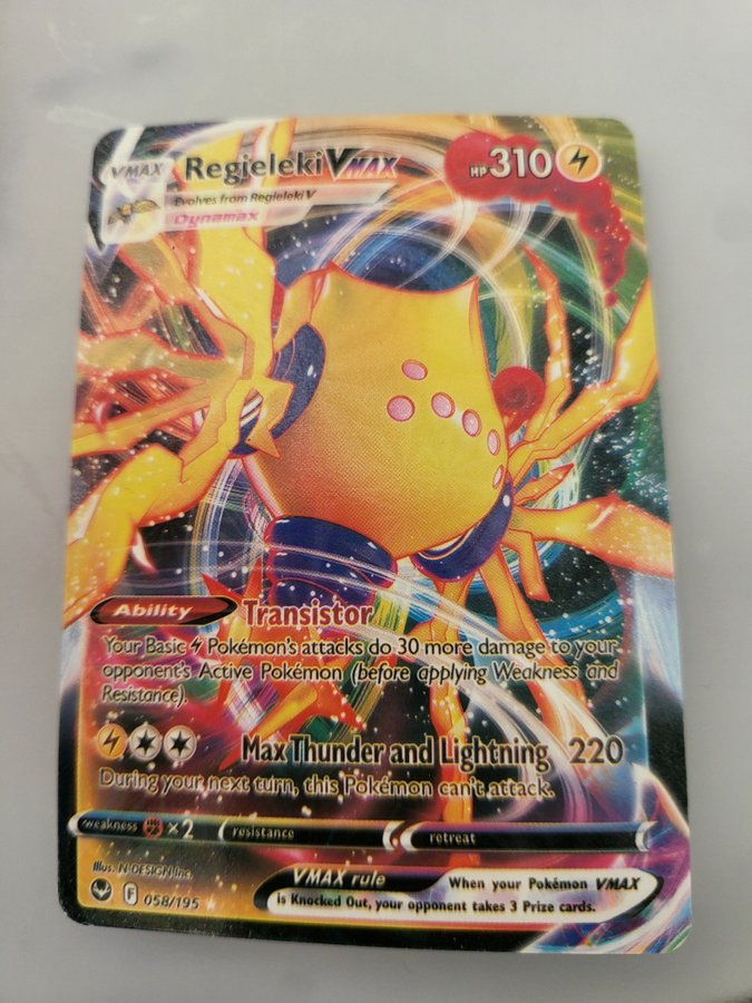 Regieleki VMAX 58/195 Silver Tempest Pokemonkort | Kp p Tradera  (729204881)