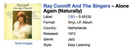 Alone Again (Naturally) - Album by Ray Conniff