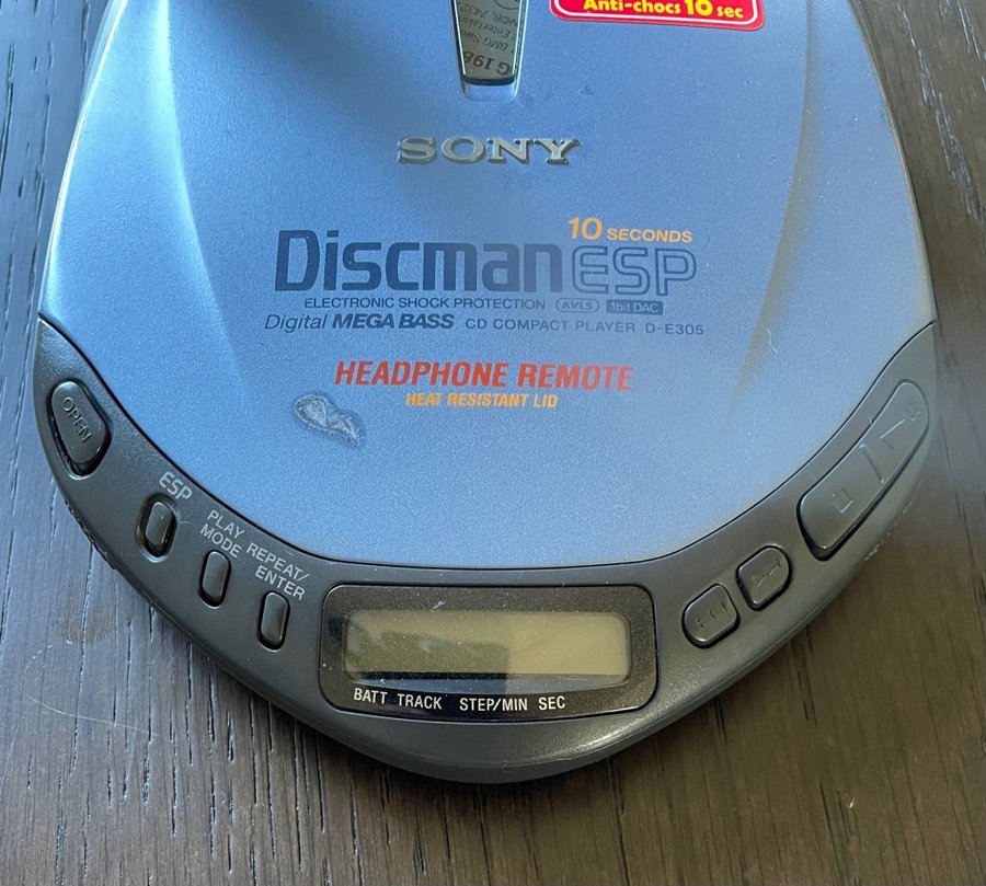 SONY CDプレーヤー Diskman D-E305 箱付 SONY CDプレーヤー Diskman D-E305 箱付