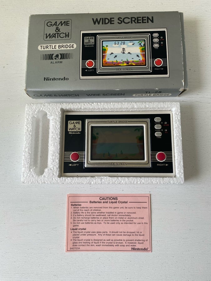 Nintendo Game & Watch Wide Screen Turtle Bridge.. | Köp på Tradera