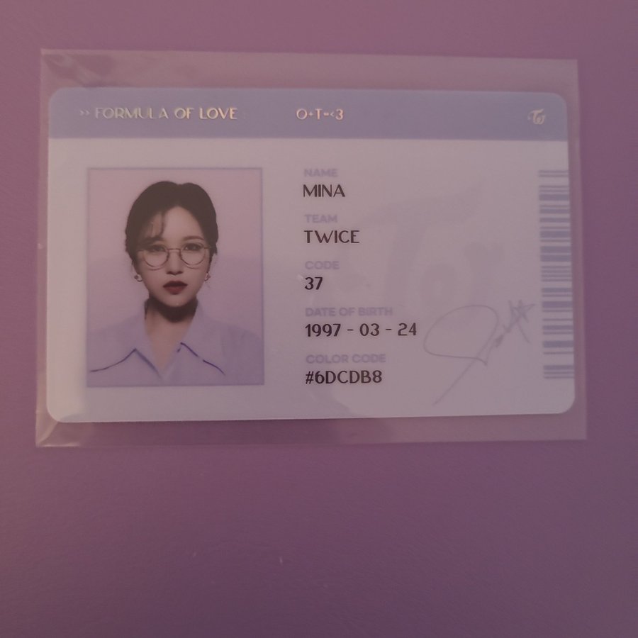 Twice Id Card Formula Of Love