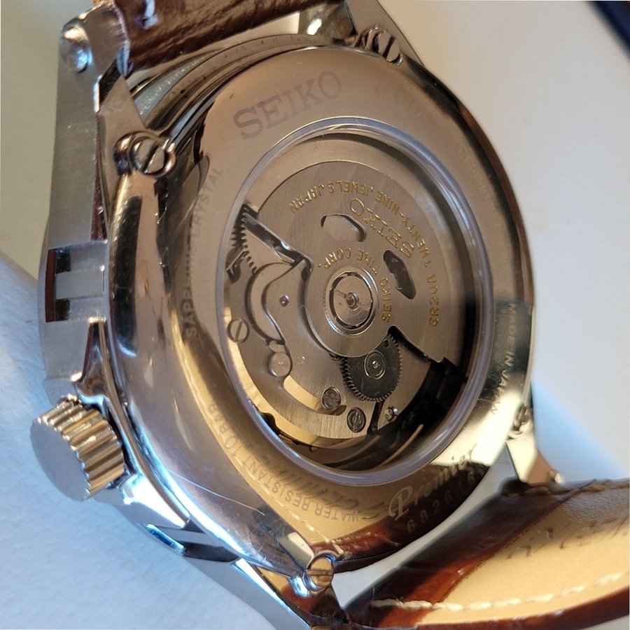 Seiko Premier SPB003J1 automatic med reserv och tva armband