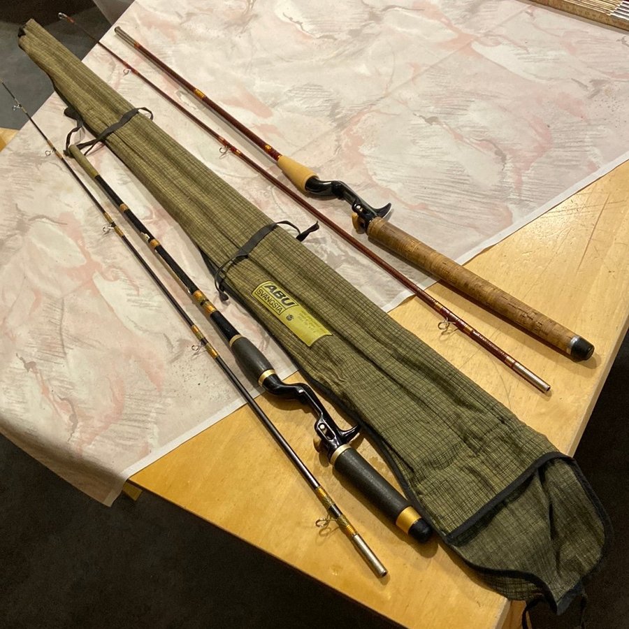 Två ABU spö : Diplomat 651 zoom + okänd modell | Köp på Tradera