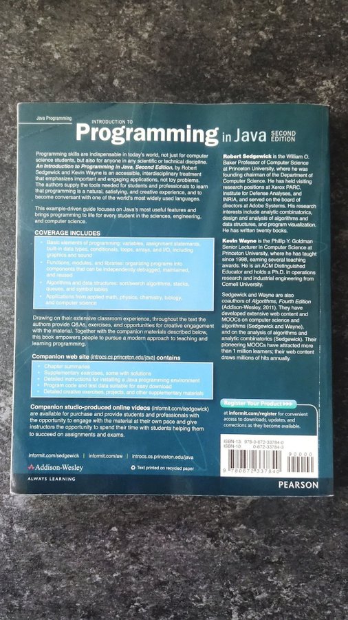 Introduction to Programming in Java - ISBN 9780.. | Köp på Tradera ...