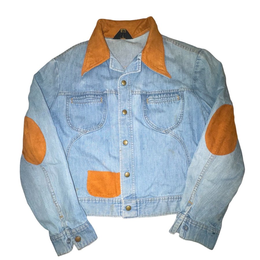 Sold As-is | 1970s | Lee | Denim x Suede | patc.. | Köp på Tradera