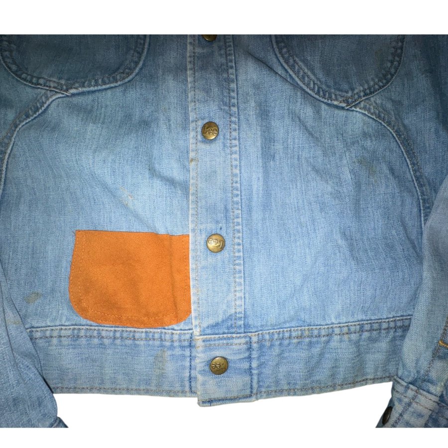 Sold As-is | 1970s | Lee | Denim x Suede | patc.. | Köp på Tradera