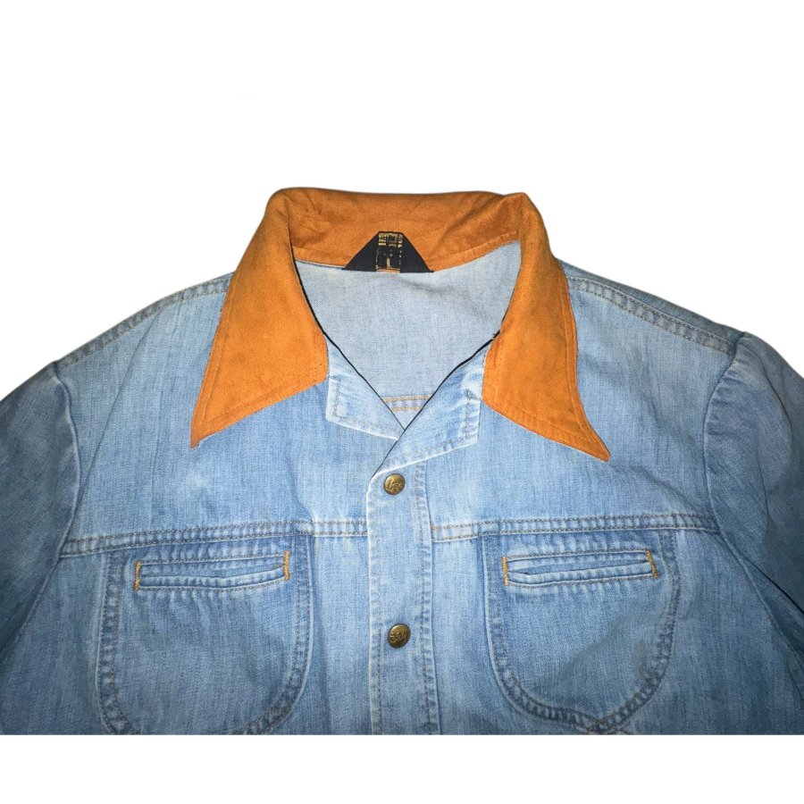 Sold As-is | 1970s | Lee | Denim x Suede | patc.. | Köp på Tradera