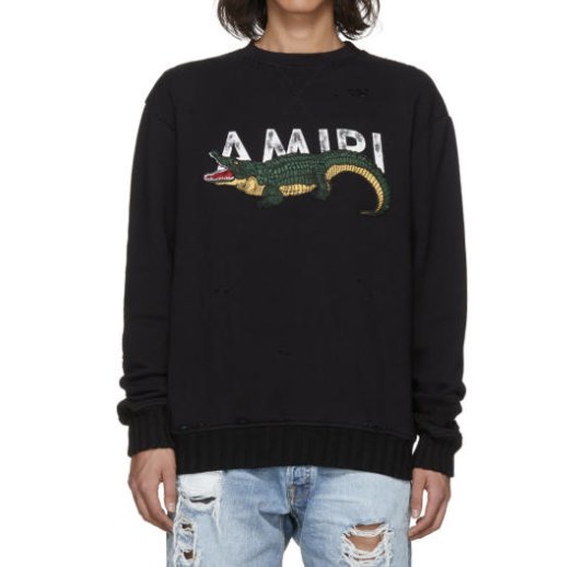 Amiri alligator sweatshirt hotsell