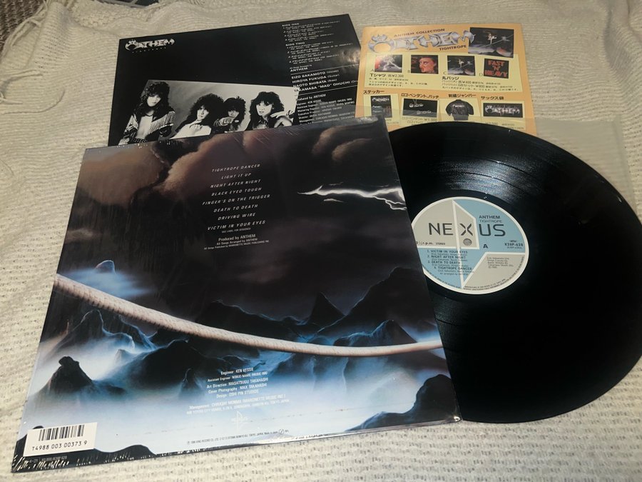 Anthem – Tightrope Japan Press Lp Lyrics Reklam.. | Köp på Tradera