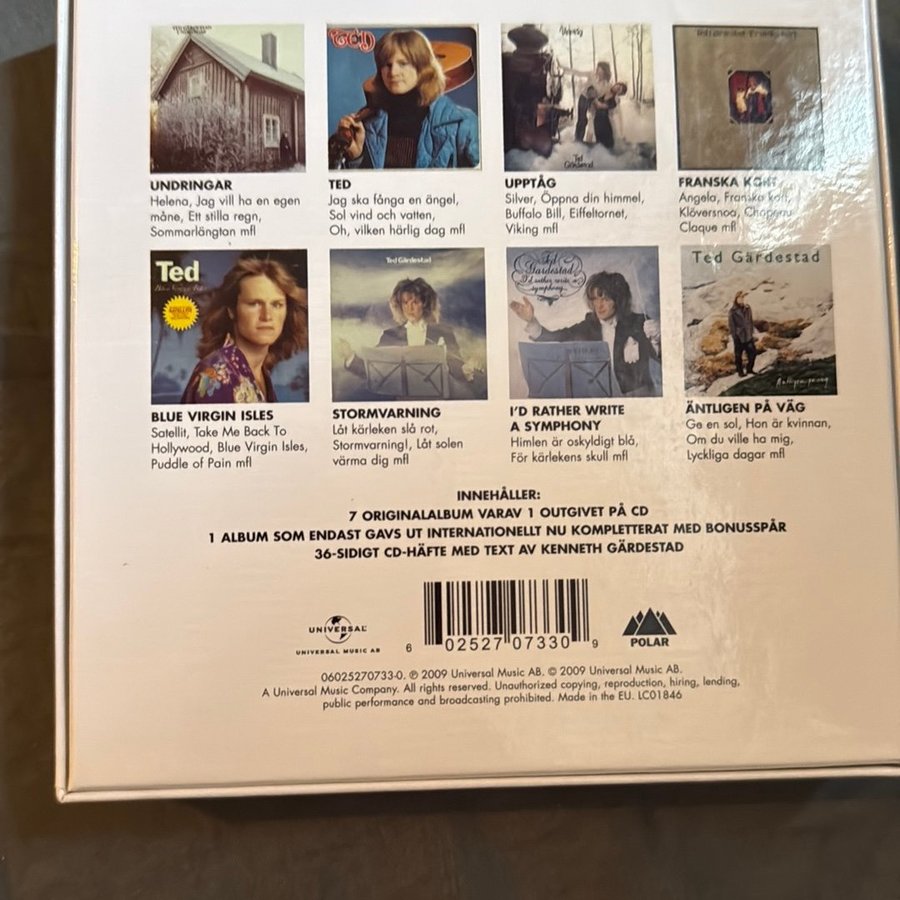 TED GARDESTAD,新品未開封,AOR,8CD BOX,TOTO Se produkter som liknar Ted Gärdestad - Samlade Album.. på