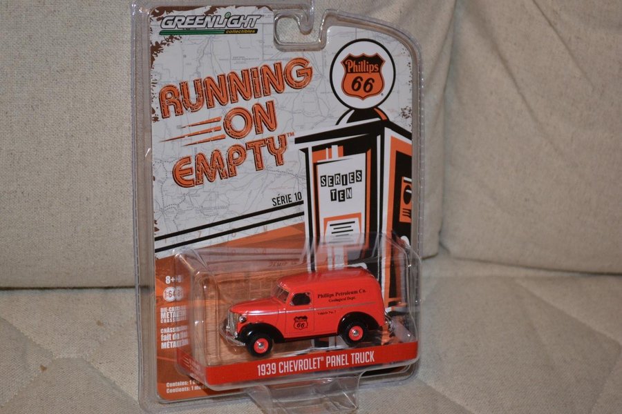 Greenlight 1/43 Chevrolet Panel Truck 1939 Phillips 66 – Modèle Réduit Diecast Orange