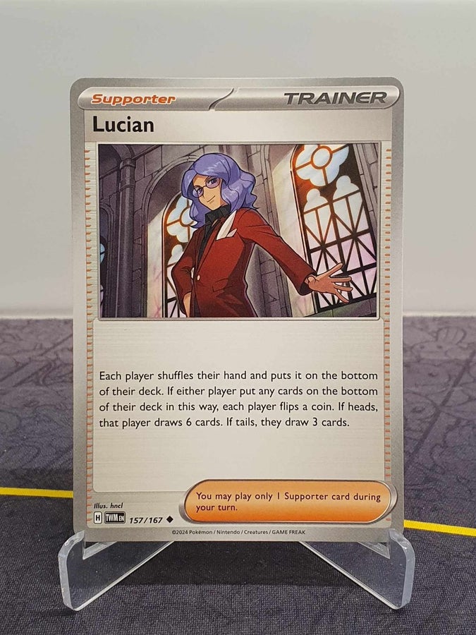 lucian pokemon card Pokemon Lucian 208/167 - Twilight Masquerade - Full Art Suppoter Card