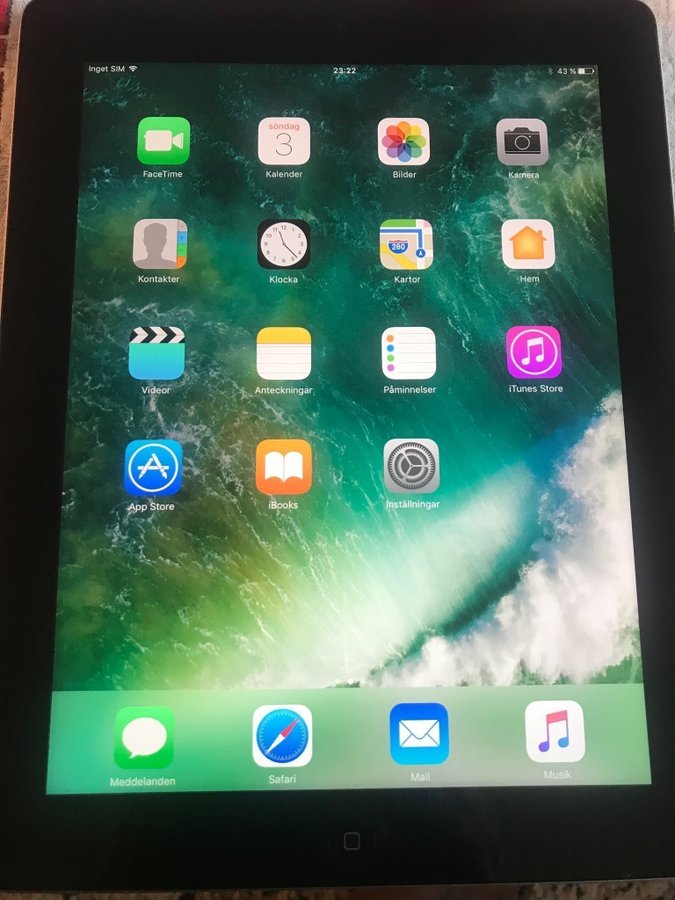iPad 4 WiFi-Sim Kort-32 Gb Black-A1460