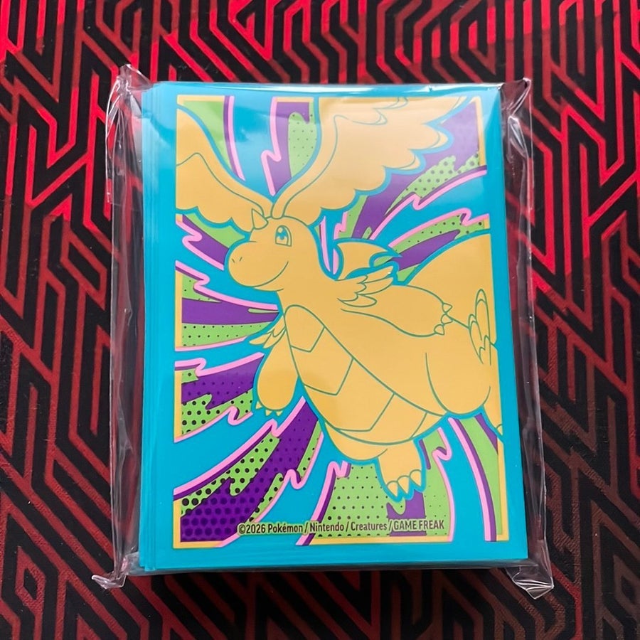 dragonite card sleeves Pokémon - Mega This set includes 64 durable sleeves (60 for a standard deck plus 4 extras) Ascended Heroes Dragonite Sleeves x65