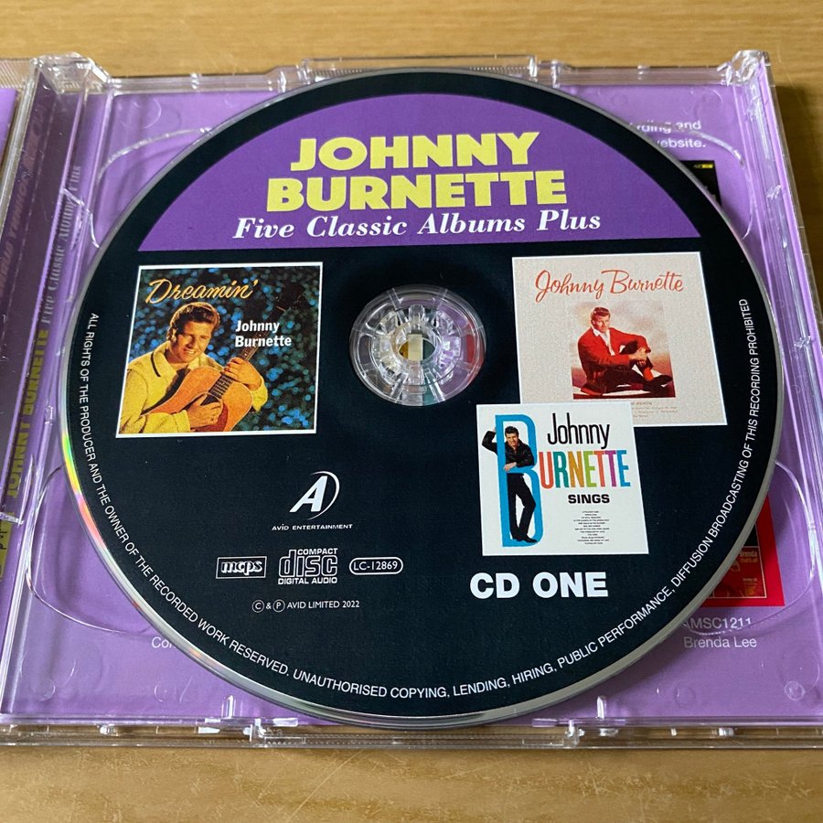Johnny Burnette - Five Classic Albums Plus. 2CD. | Köp på Tradera ...