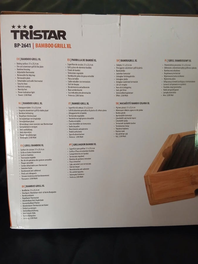 Tristar Bamboo Grill XL | Kp p Tradera (735338119)