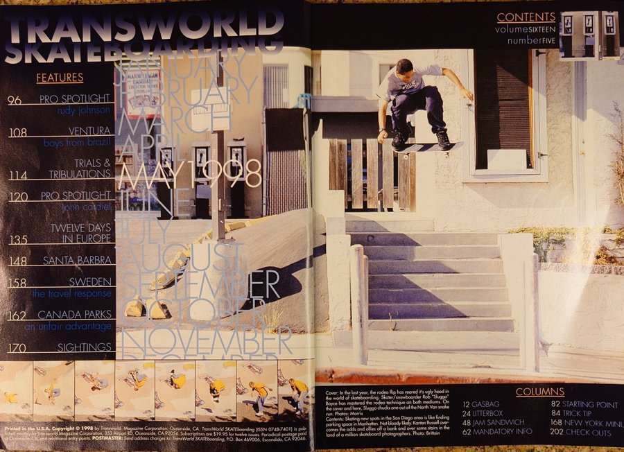 その他 TRANSWORLD SKATEBOARDING Magazine 1998 + Transworld Skateboarding Magazine Volume 16 #1 January 1998