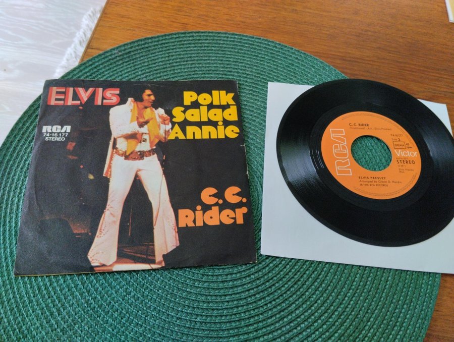 Elvis Presley - Polk Salad Annie udda tysk 45 | Köp på Tradera (603640704)