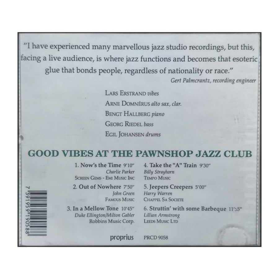 GOOD VIBES At the Pawnshop Jazz Club Propriusの高音質レコード 美品